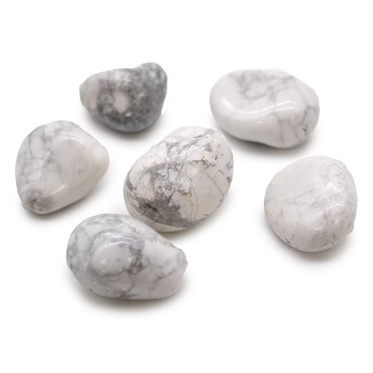 Howlite Tumbled Stones (Set of 6)